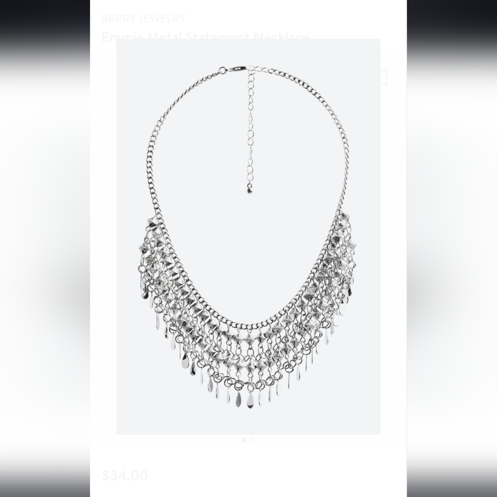 Berry Jewelry Emmie Metal Statement Necklace
